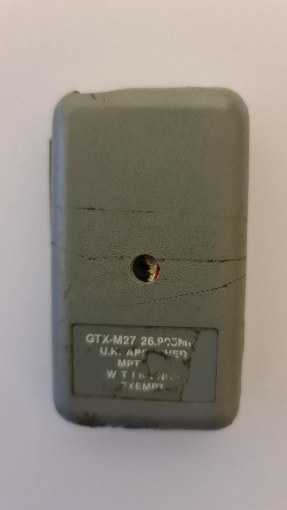 Gliderol  Remote Control - Back Image