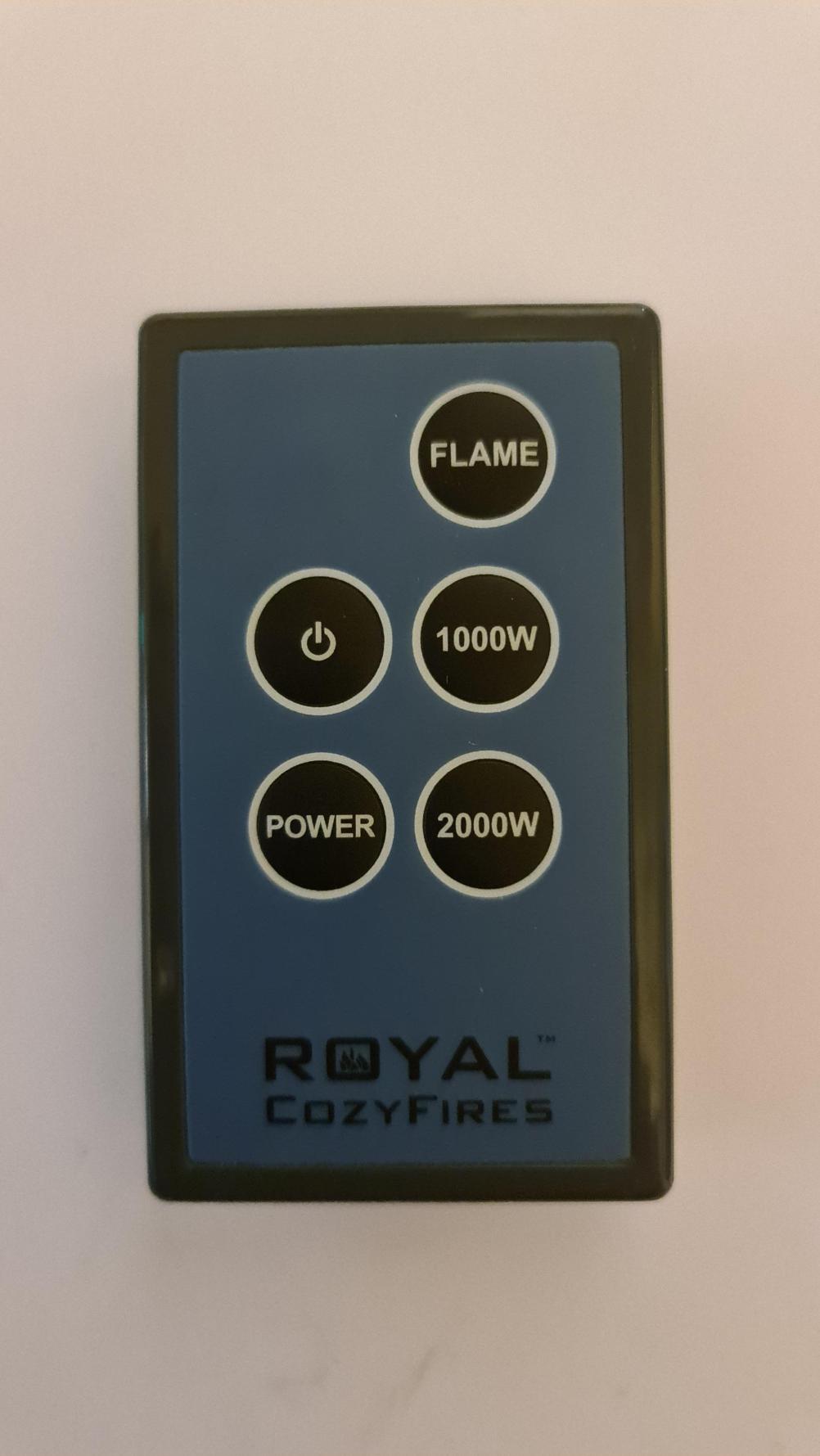 Royal  Cosy fires Remote Control - Front Image