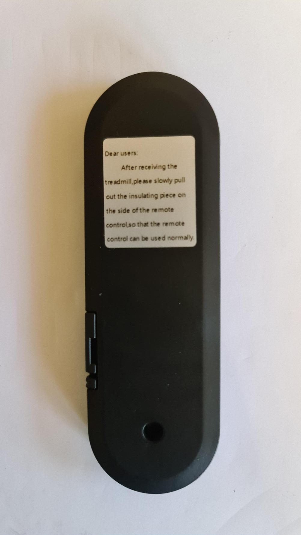 Treadmill  Remote Control - Back Image