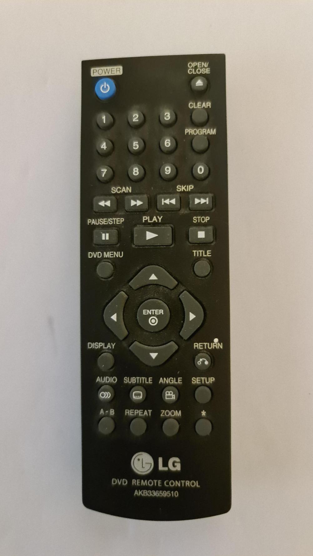 LG  Remote Control - Front Image