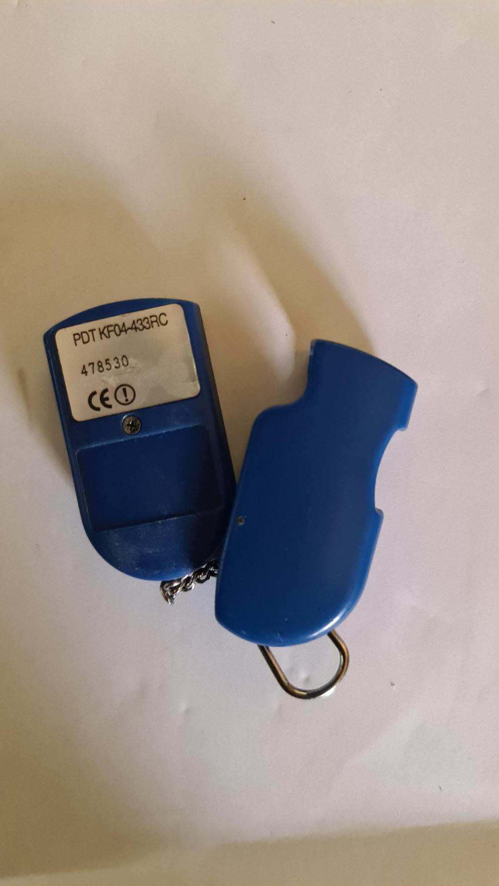 PDT KF04-433RC Remote Control - Back Image