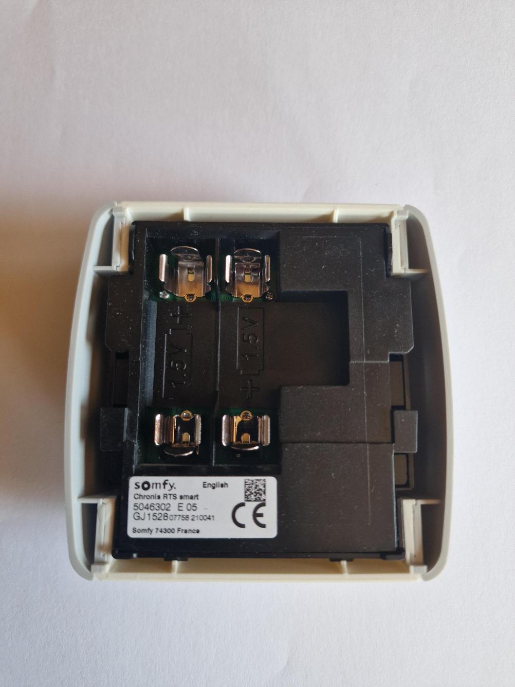 Somfy Chronis Remote Control - Back Image