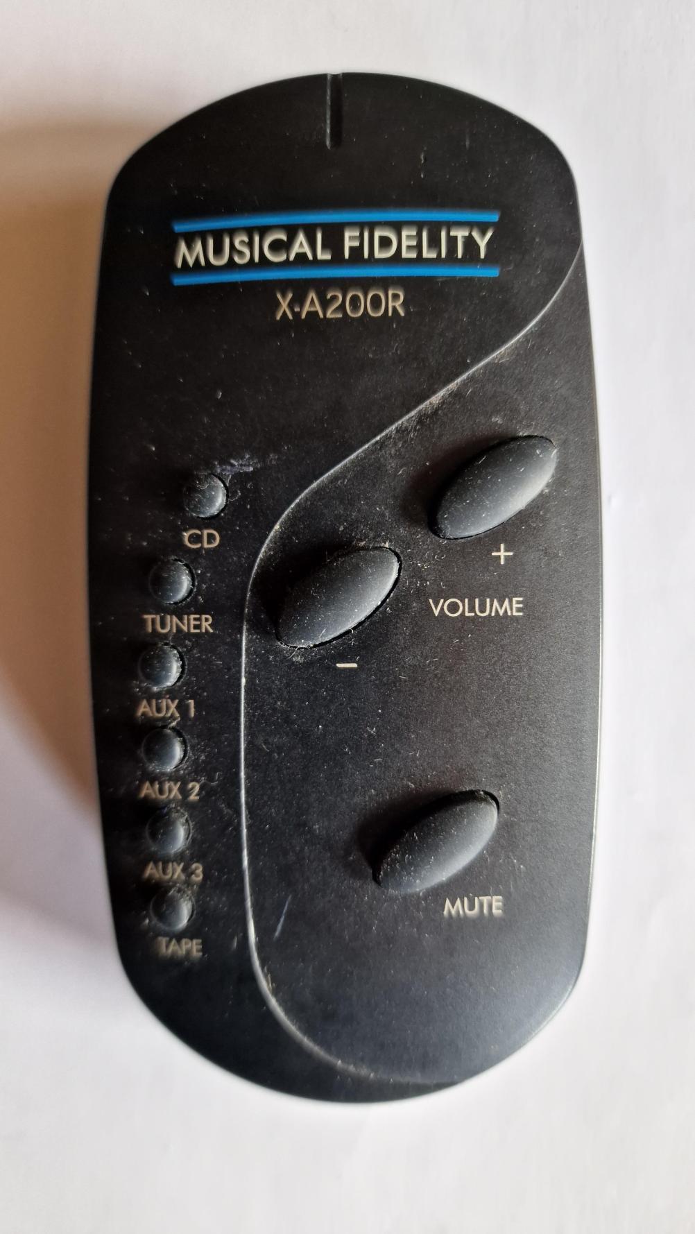 Musical Fidelity X-A200R Remote Control - Front Image