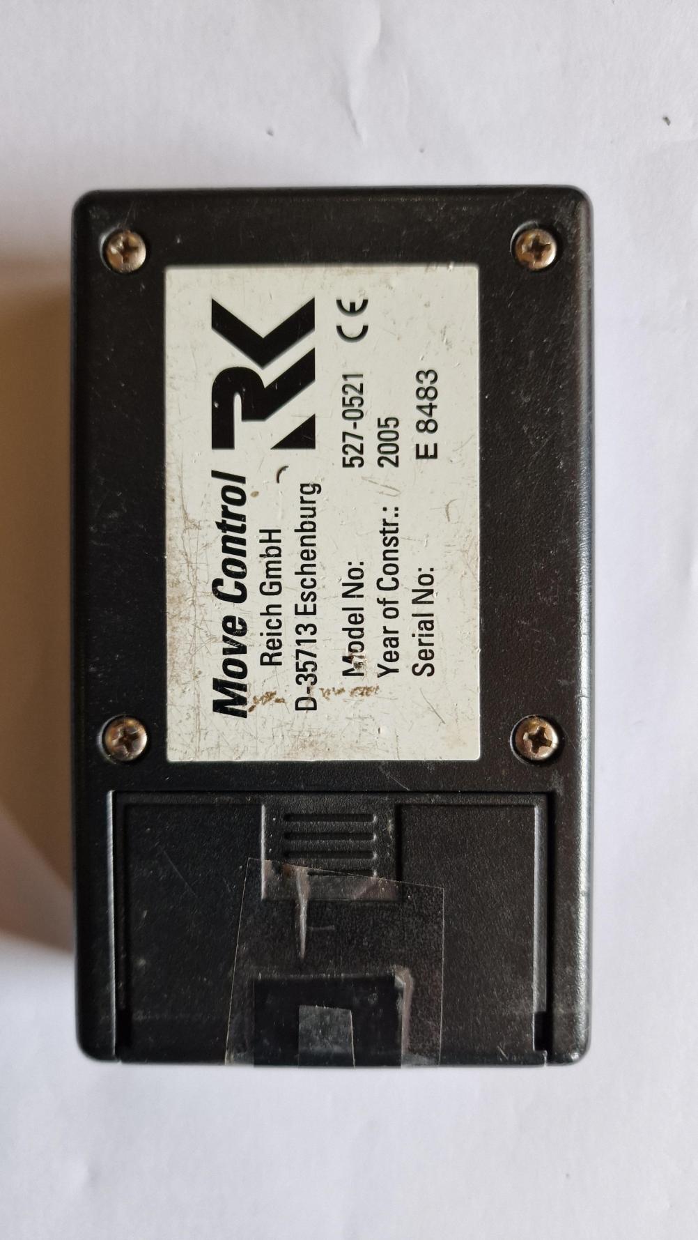 Reich Move Control  521-0521 Remote Control - Back Image