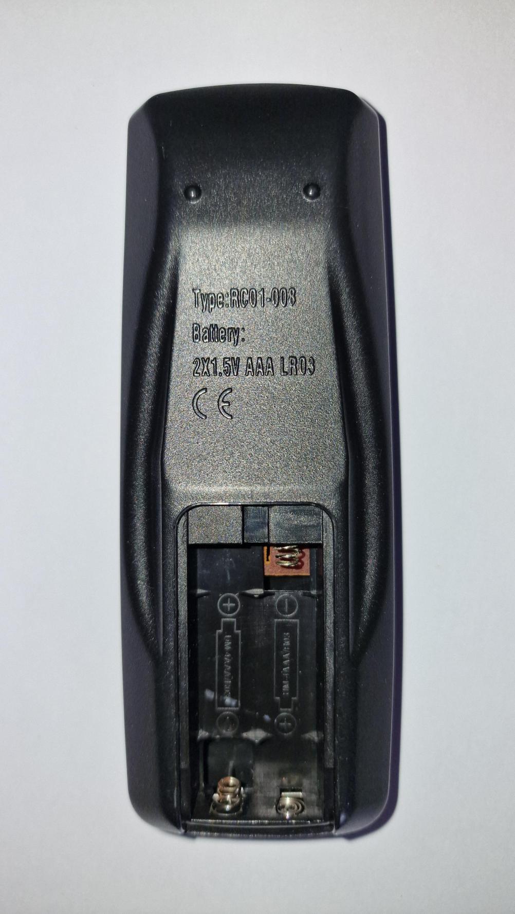 Dimplex fire   Remote Control - Back Image