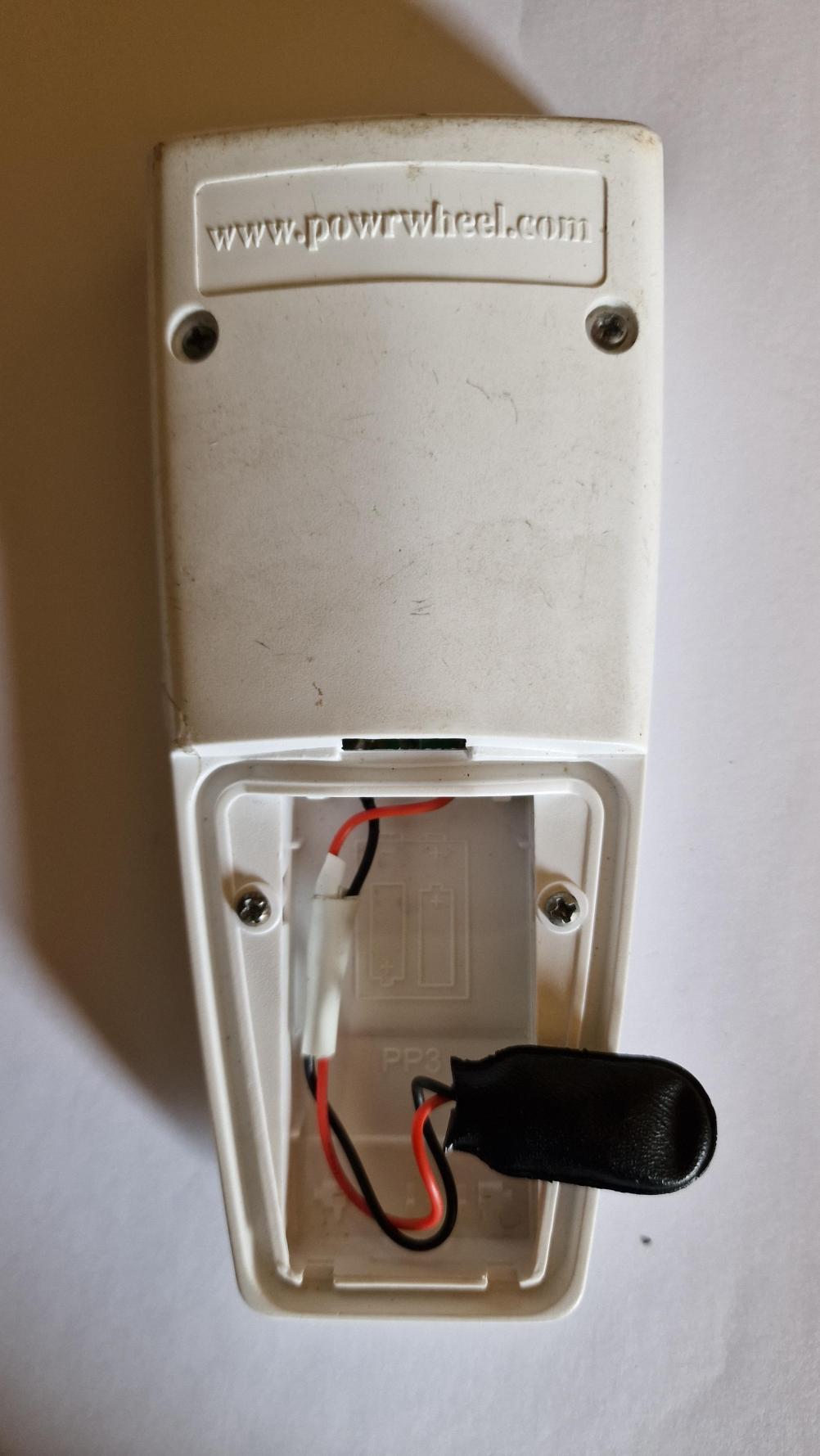 Powrtouch  Remote Control - Back Image