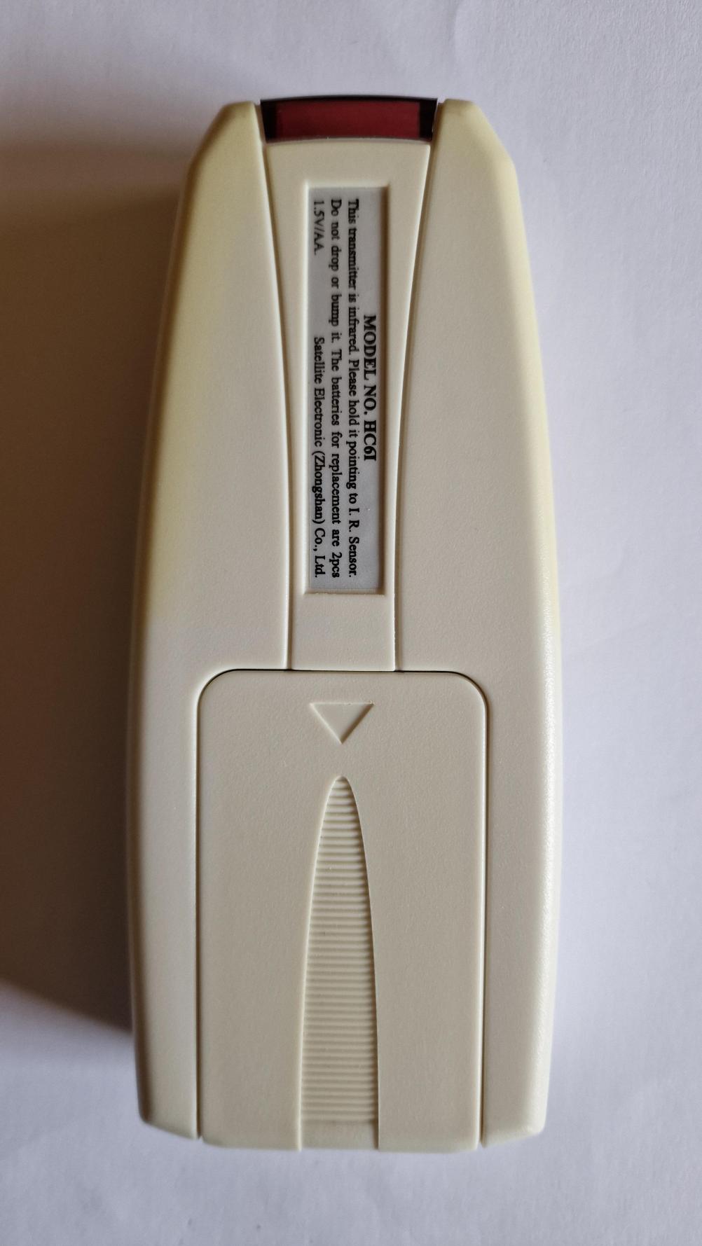 Satellite Electronic (Zhongshan) Co.,Ltd HC61 Remote Control - Back Image