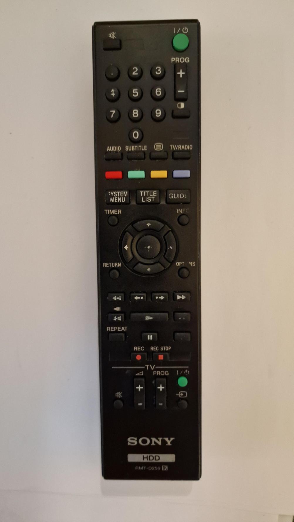 Sony  Remote Control - Front Image