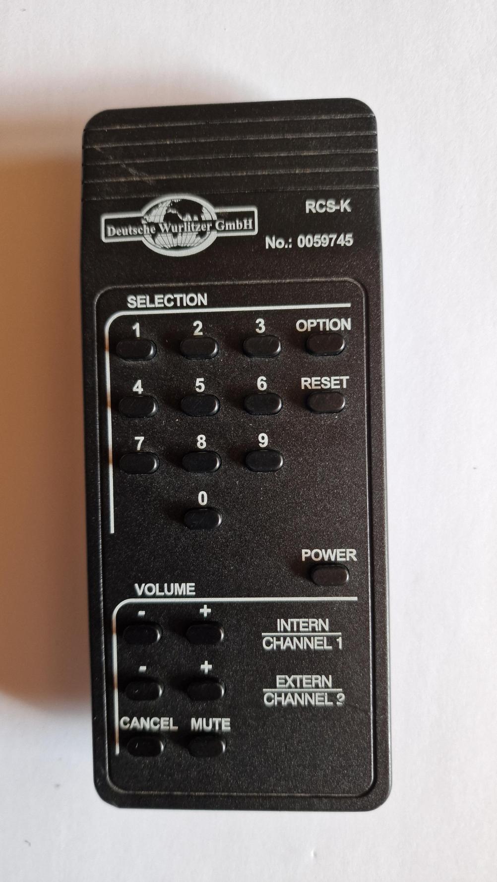 Wurlitzer  Remote Control - Front Image