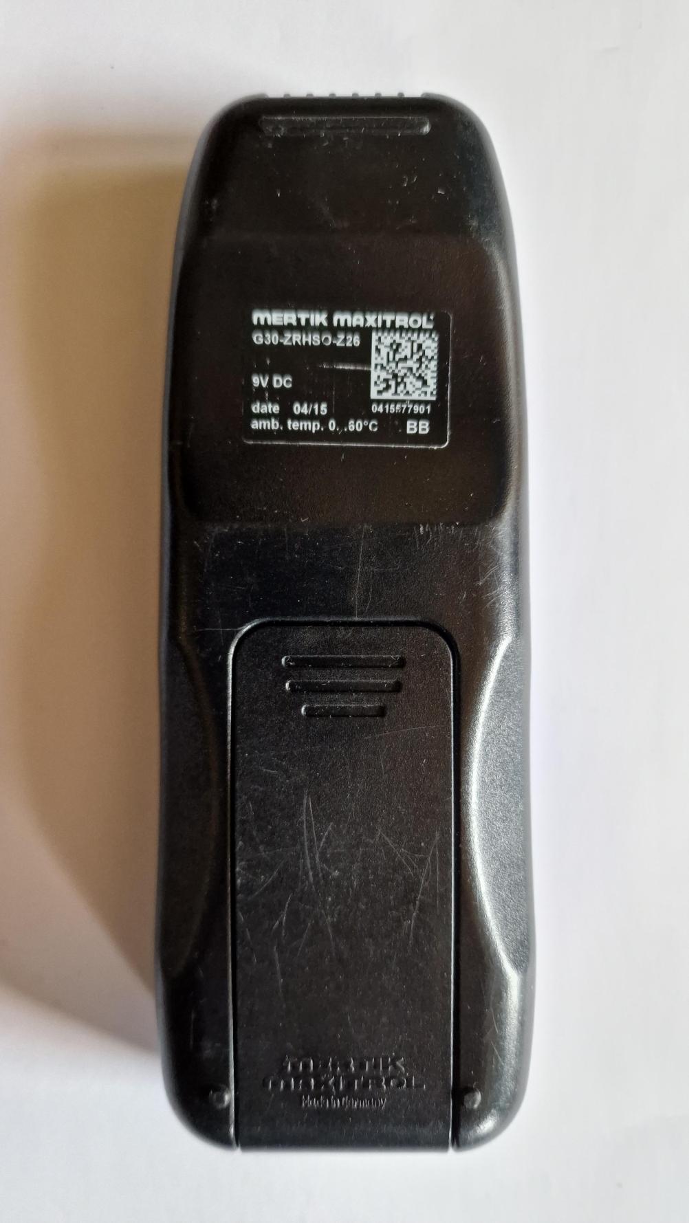 Gazco Mertik Maxitrol  G30 ZRHSO Z26 Remote Control - Back Image