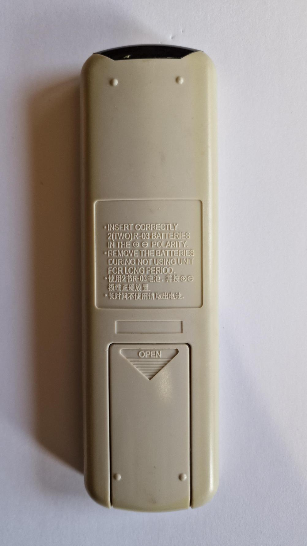 ACii  Remote Control - Back Image