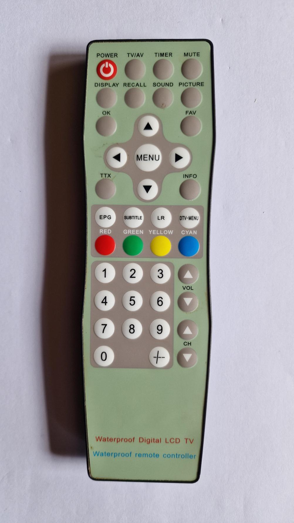 Easycom TV Remote Control - Front Image