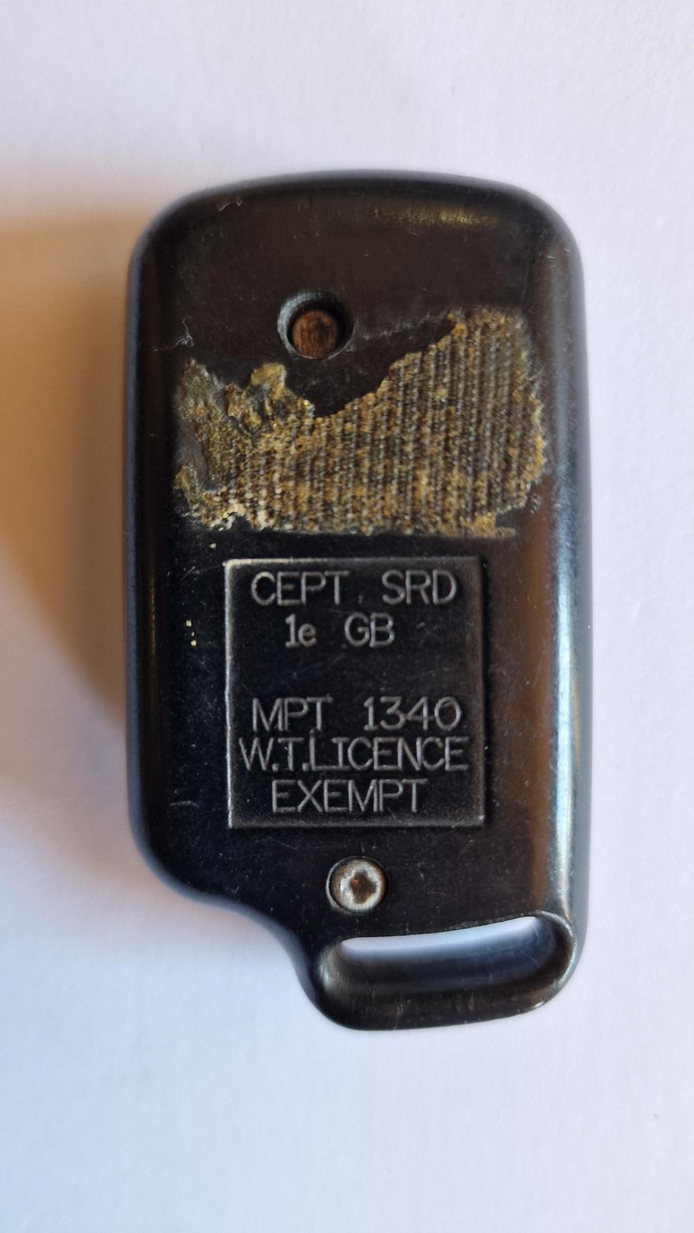 Datatool Remote Control - Back Image