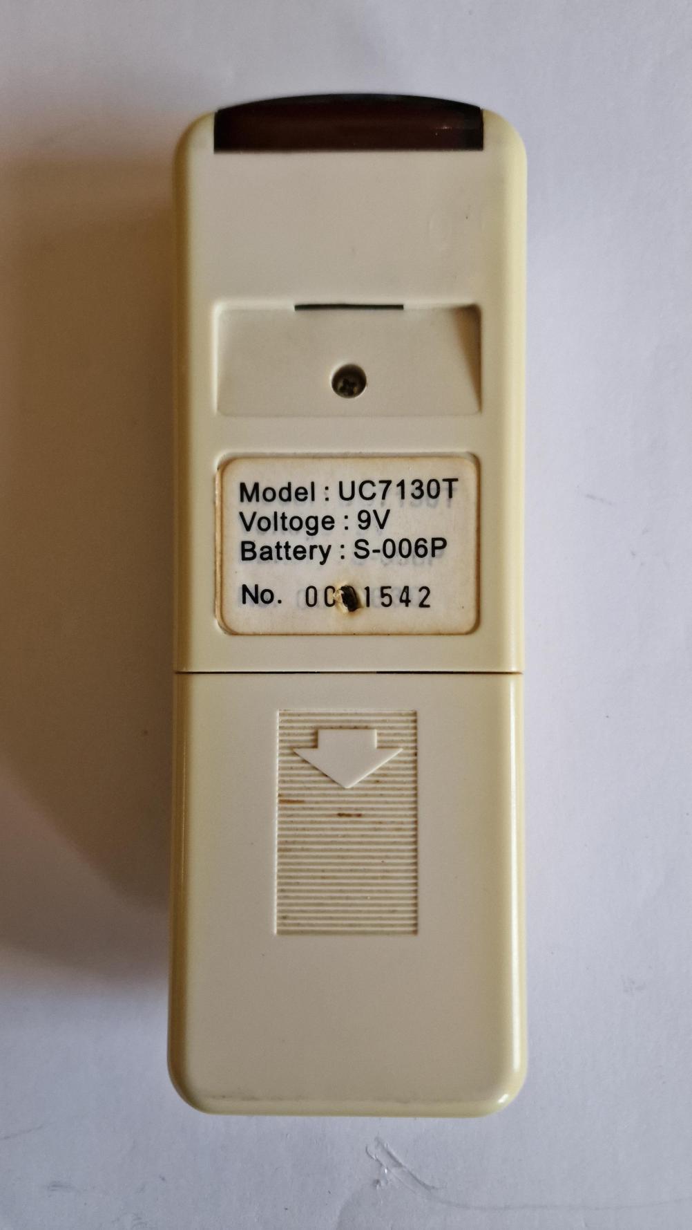 Ultra frame  Remote Control - Back Image