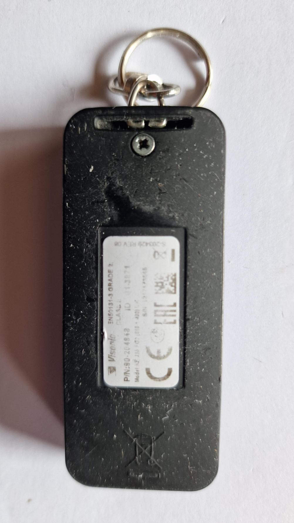 Visonic  Remote Control - Back Image