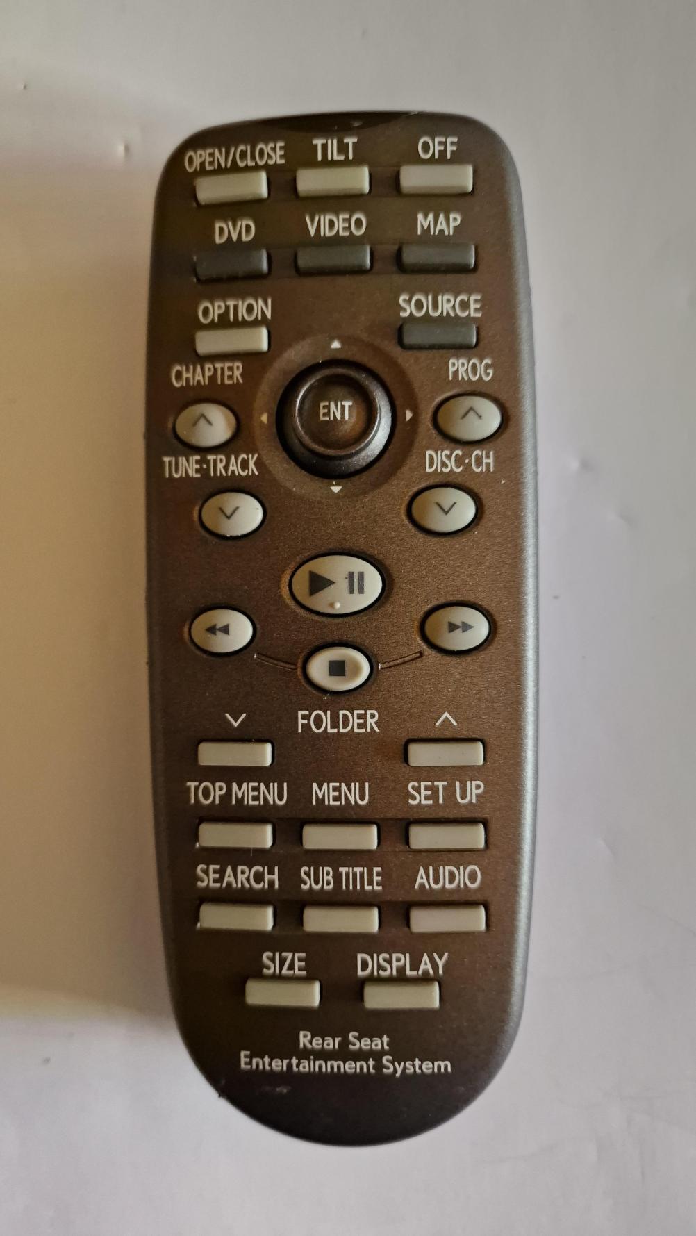 Rear Seat Entertainment System  Remote Control - Front Image