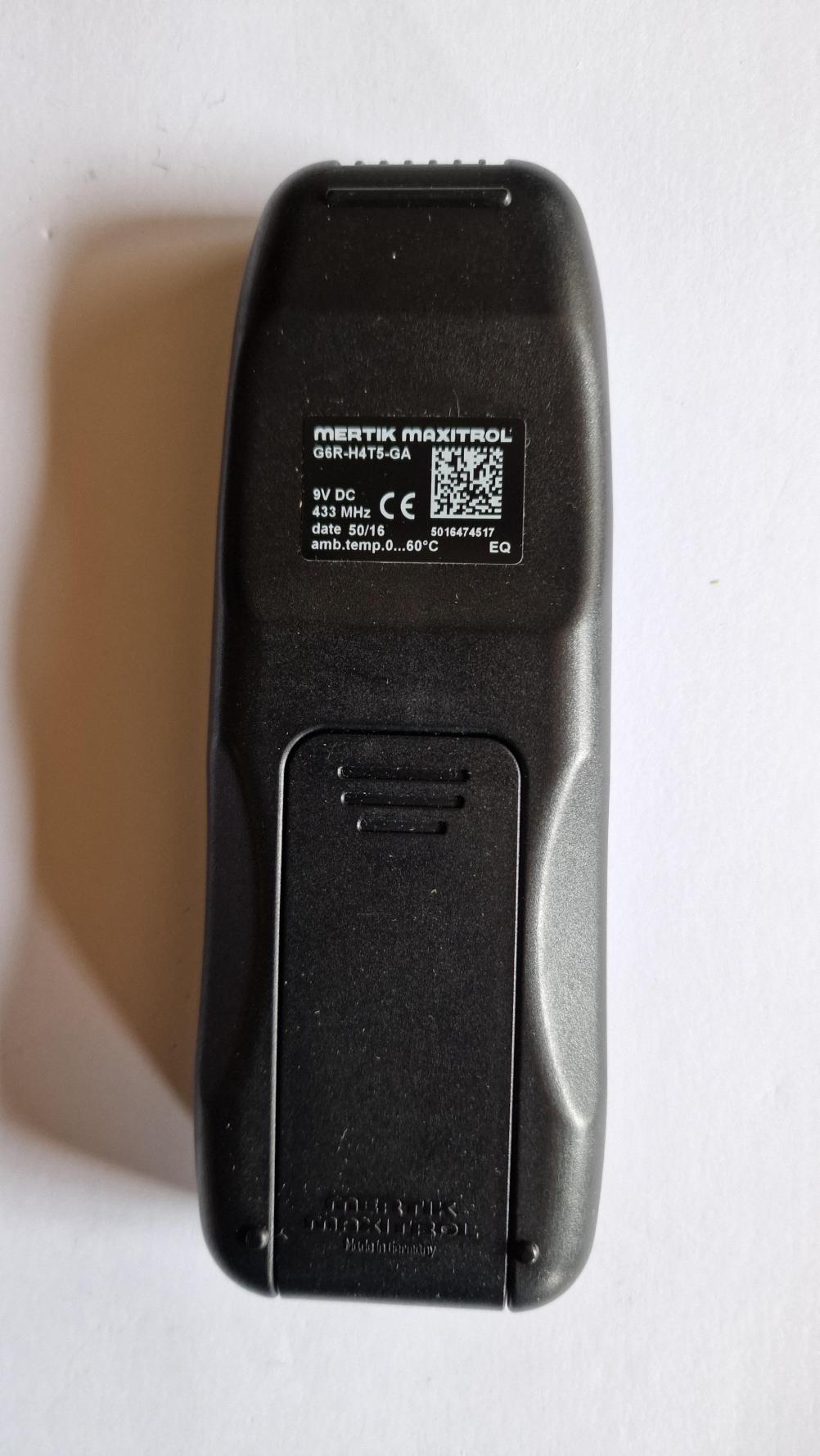 Gazco  Remote Control - Back Image