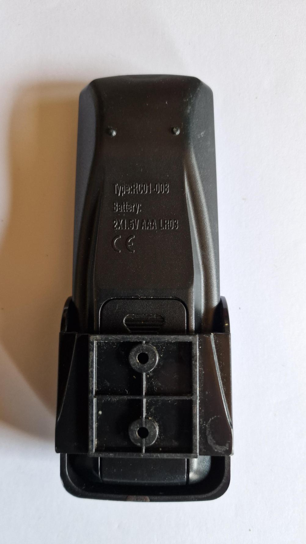 Winterwarm  RC01-008 Remote Control - Back Image