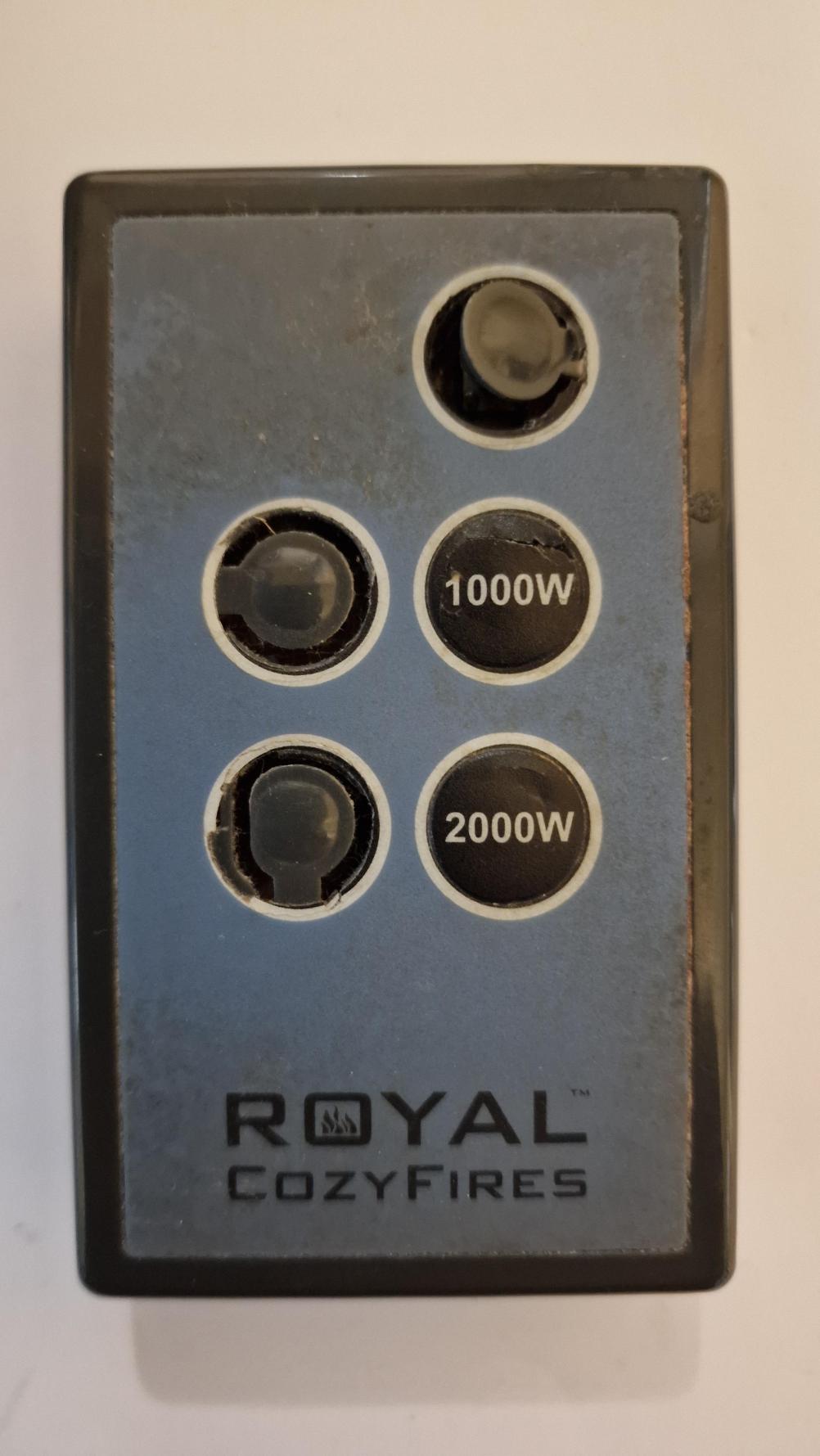 Royal cozy fires  Remote Control - Front Image