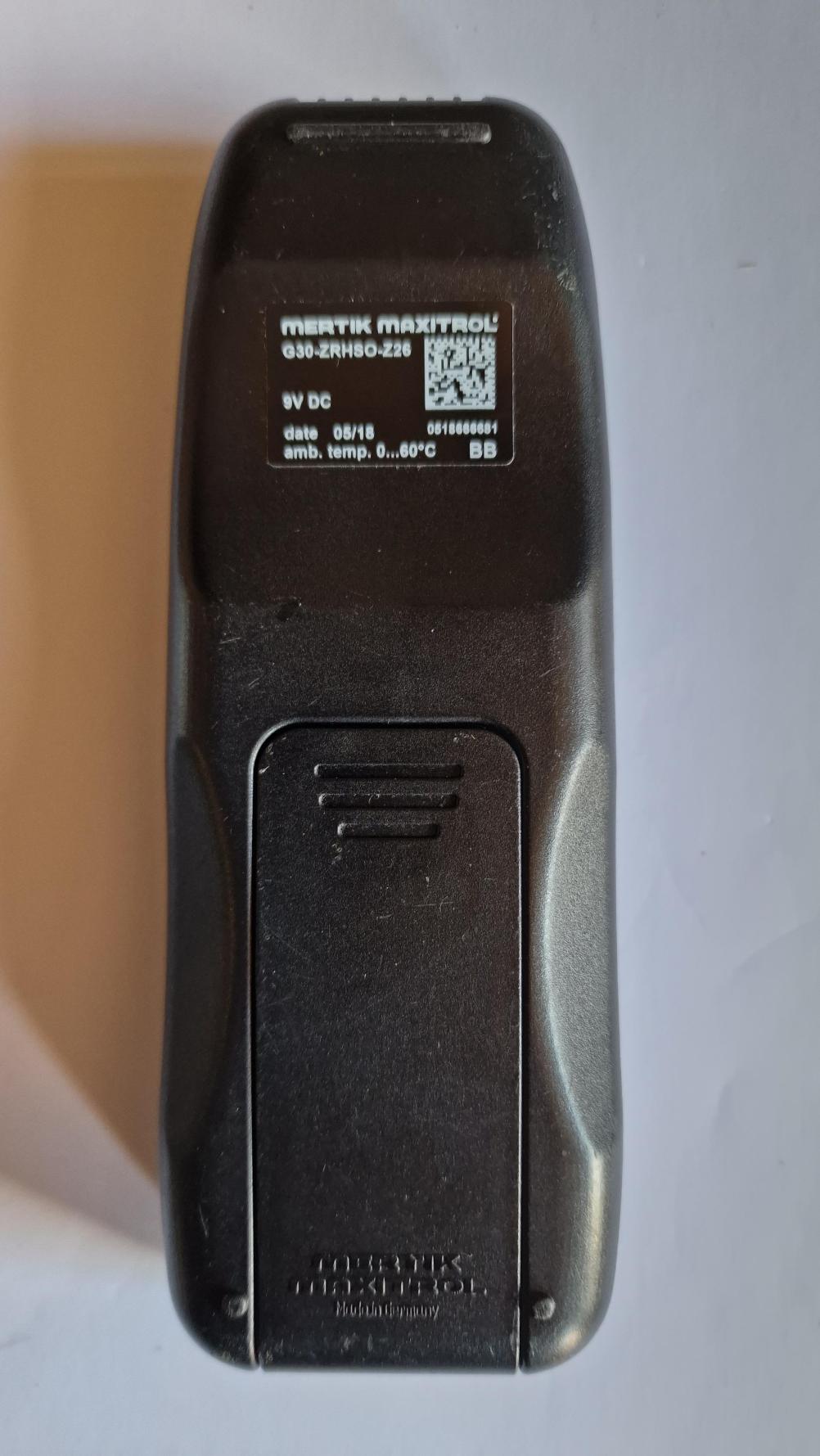 Mertik maxitrol  G30-ZRHSO-Z26 Remote Control - Back Image