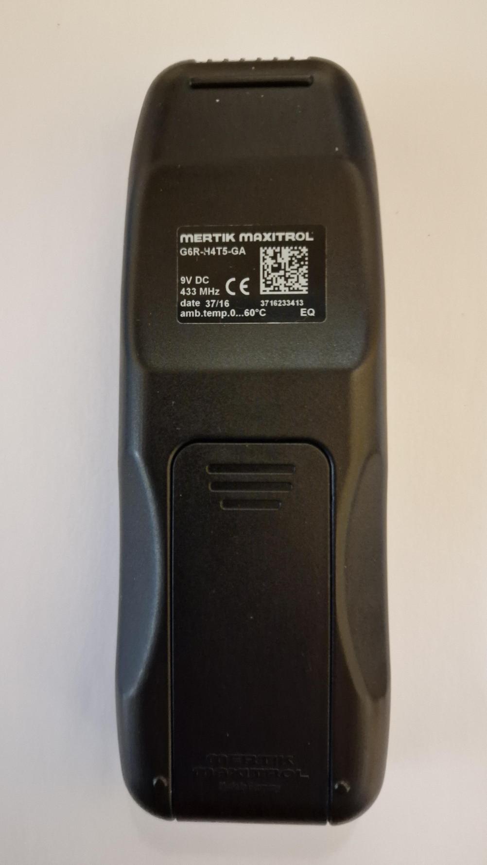 Gazco  Remote Control - Back Image