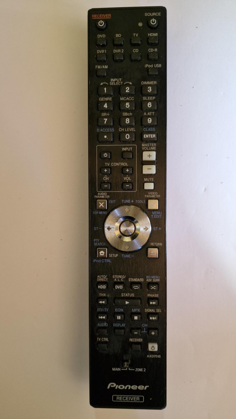  Pioneer  vsx-lx51 Remote Control - Front Image