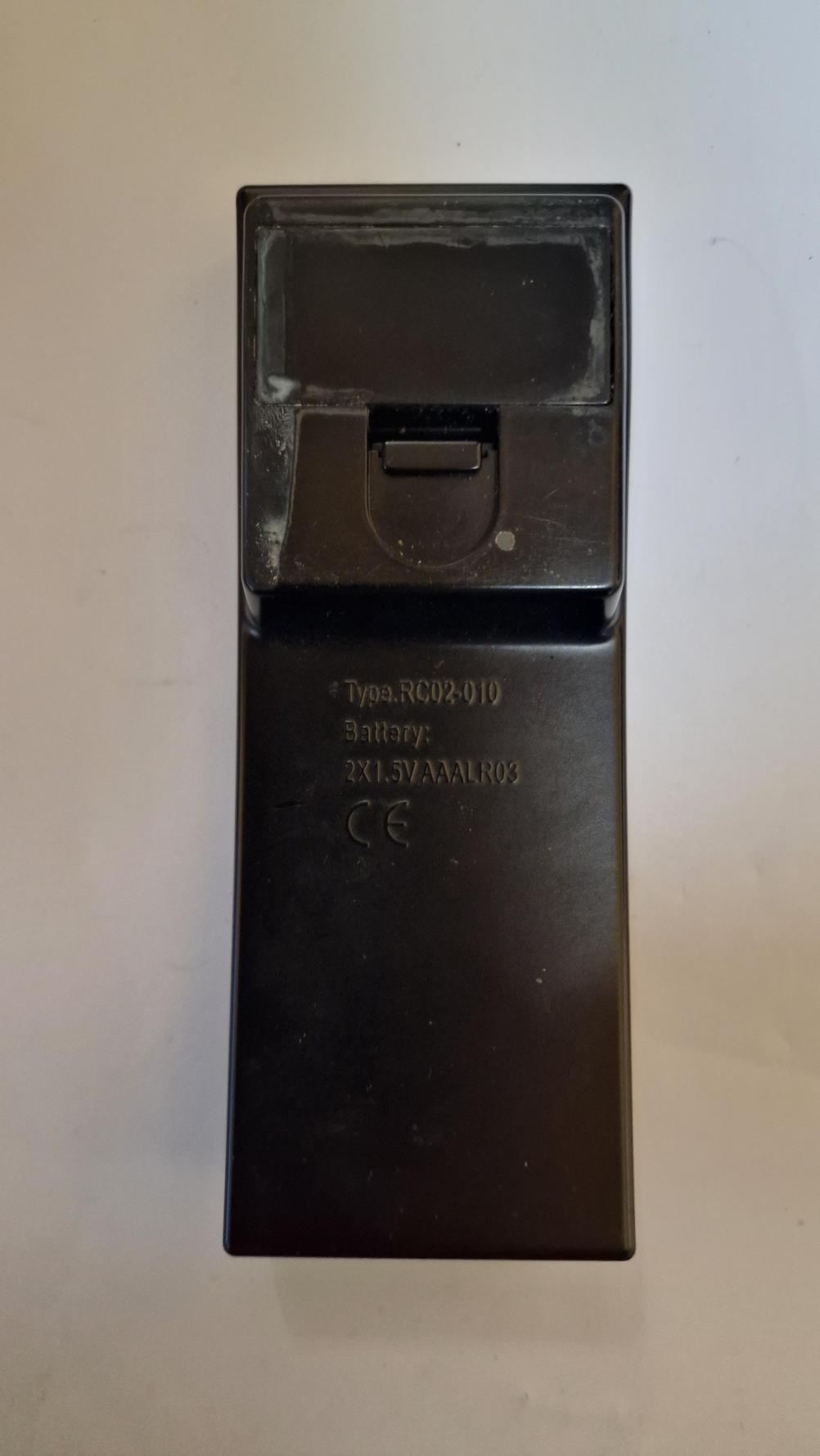Dimplex Opti - V RC02 - 0101 Remote Control - Back Image