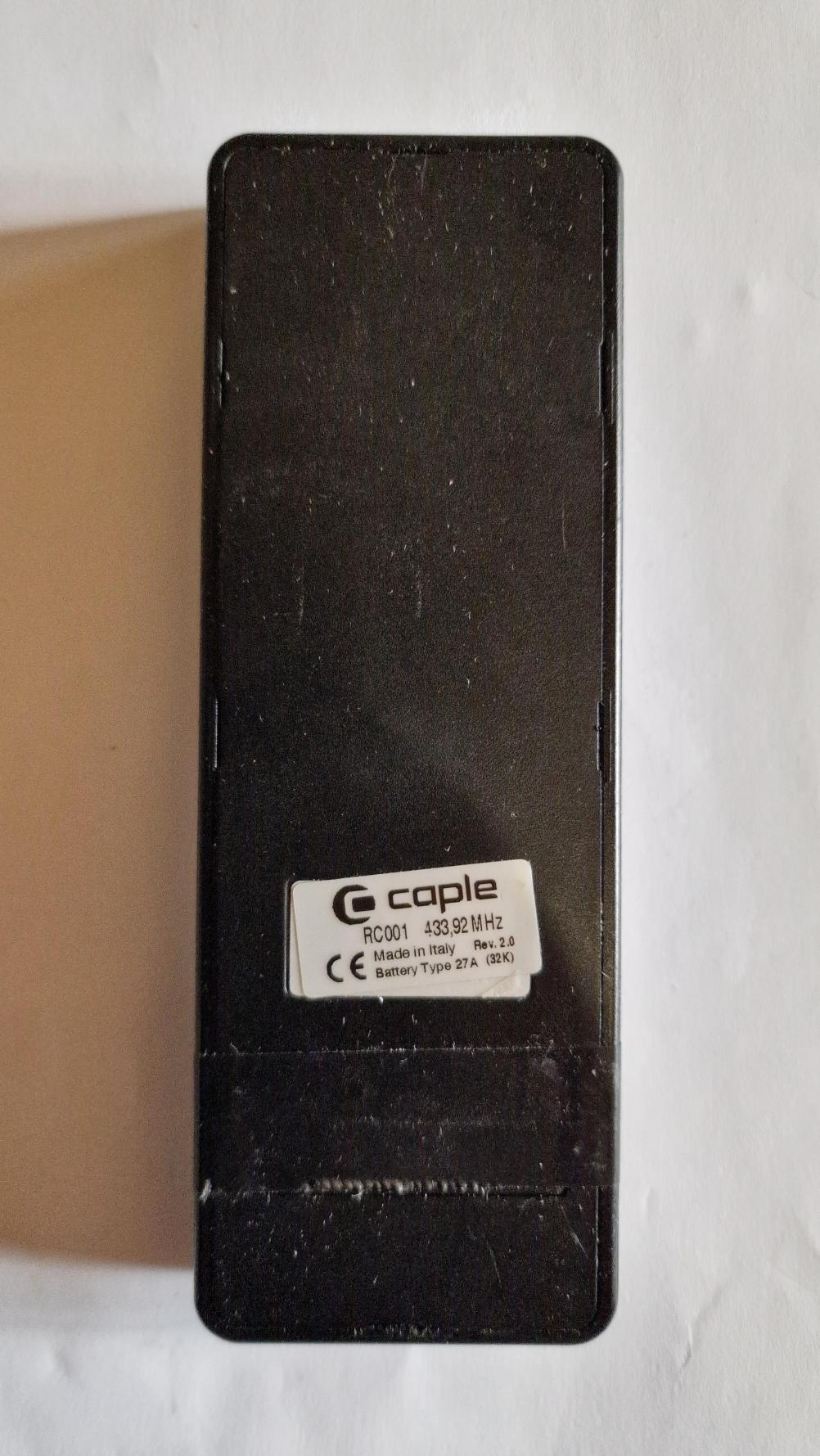 Caple  Remote Control - Back Image