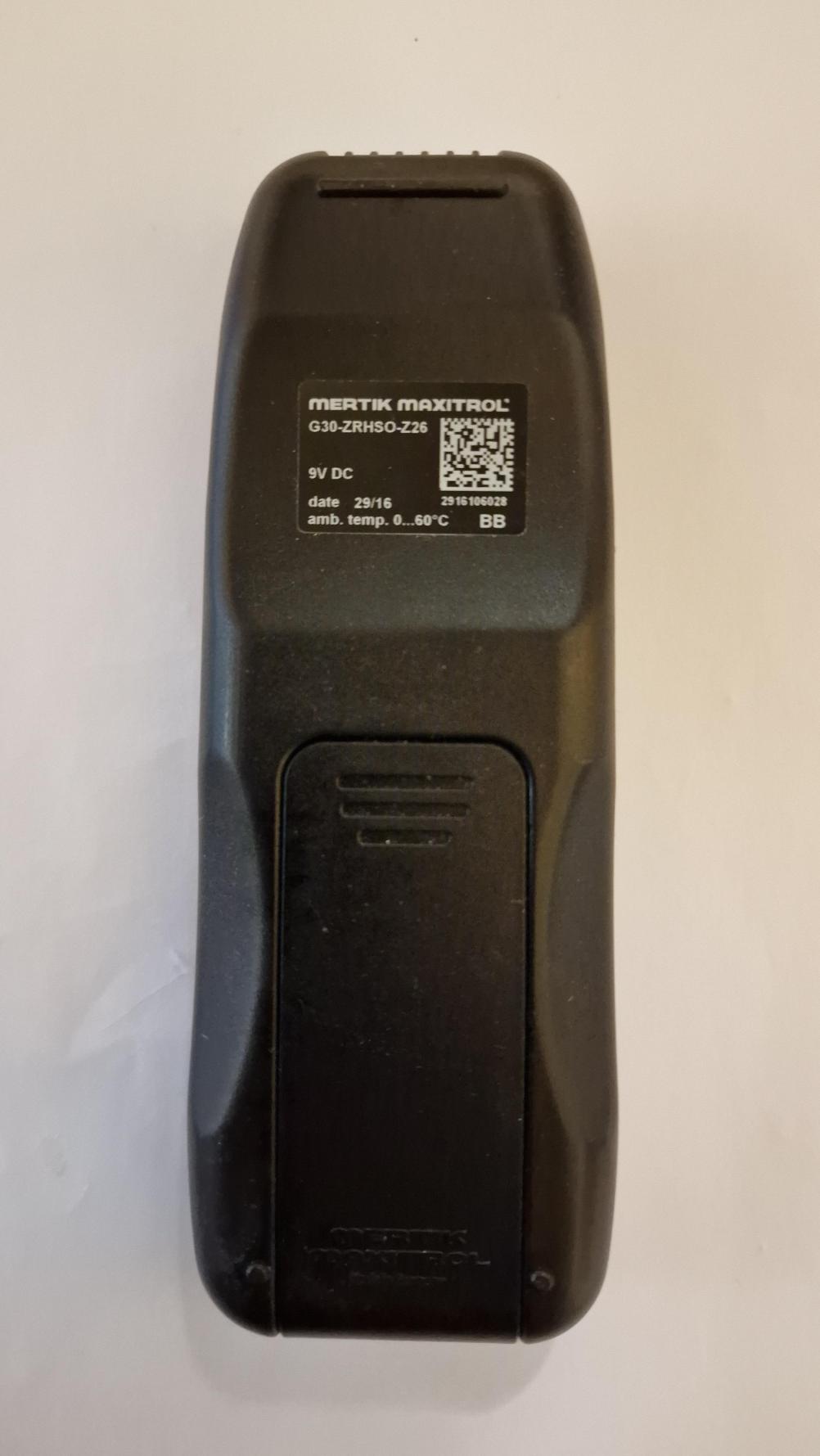 Mertik Maxitrol  G30-ZRHSO-Z26 Remote Control - Back Image