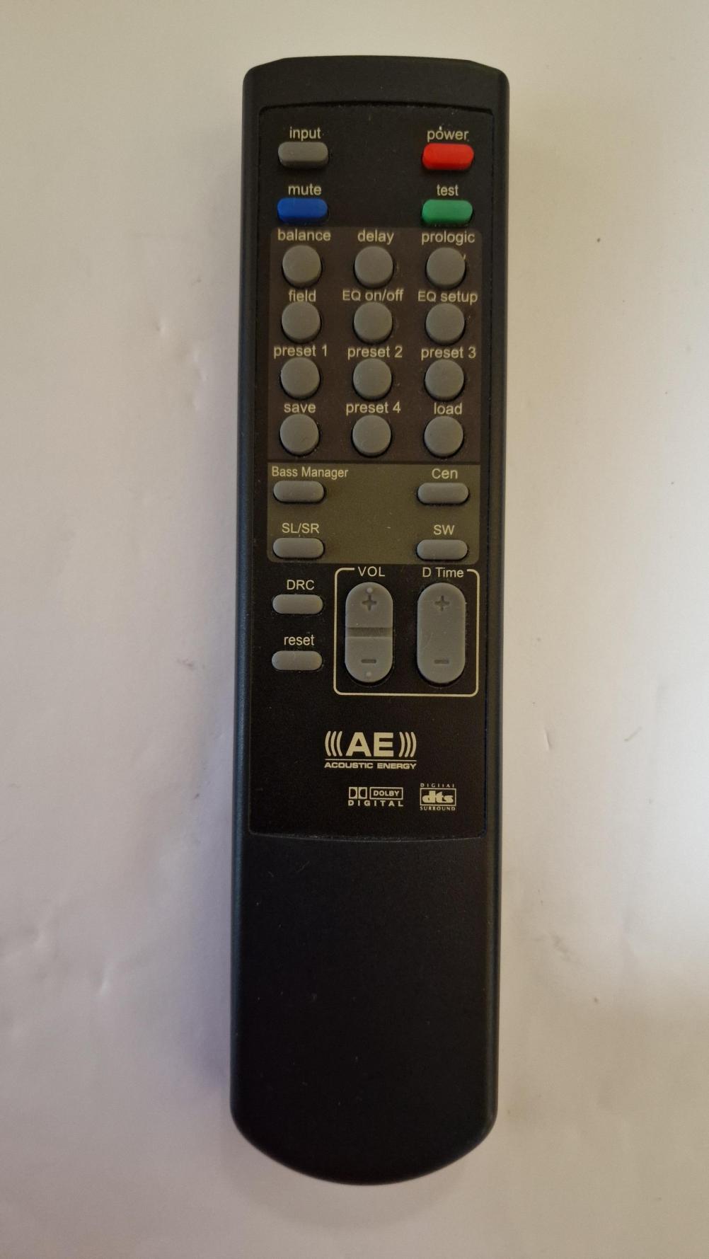 Accoustic Energy Mk1 AEGO P5 Remote Control - Front Image