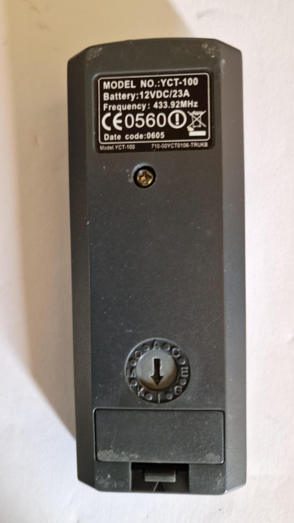 DeLonghi / Flamerite  Remote Control - Back Image