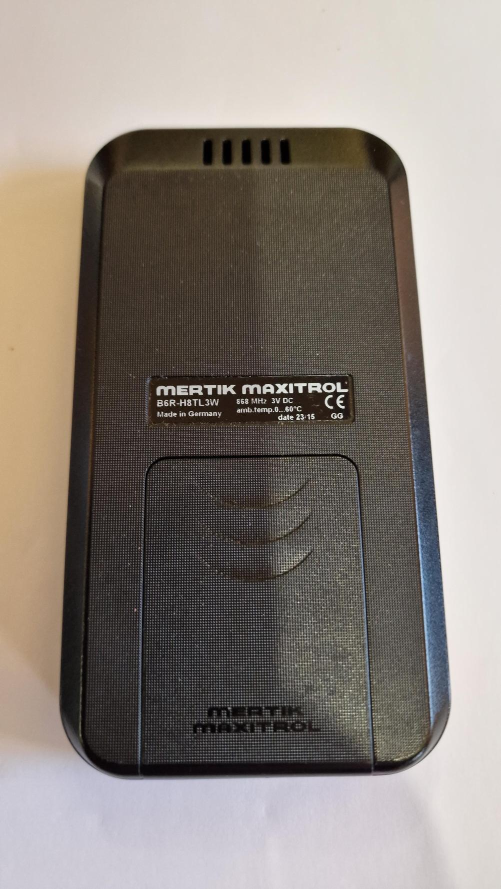Mertik Maxitrol  Remote Control - Back Image