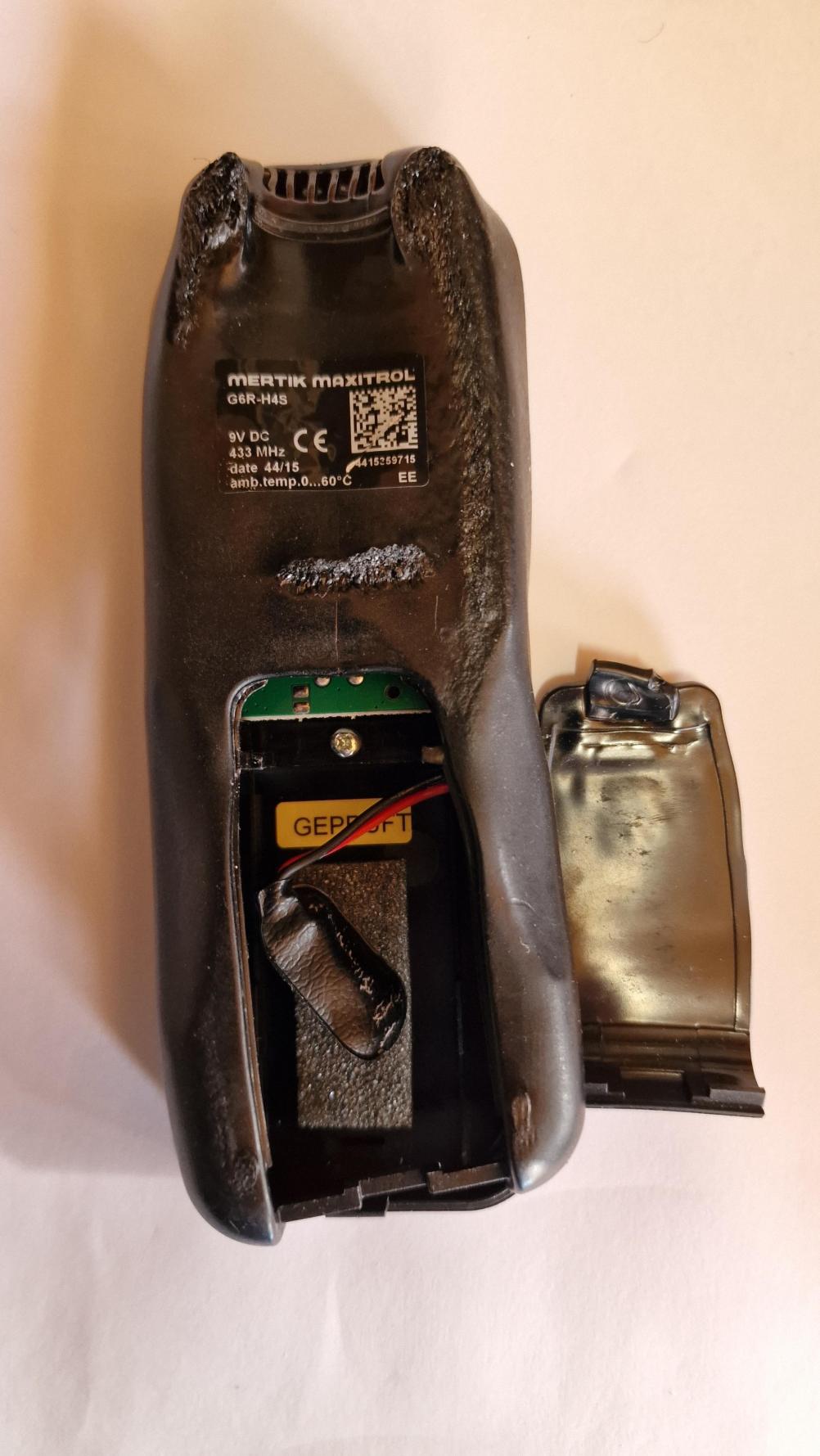 mertik maxitrol  G6R-H4S Remote Control - Back Image