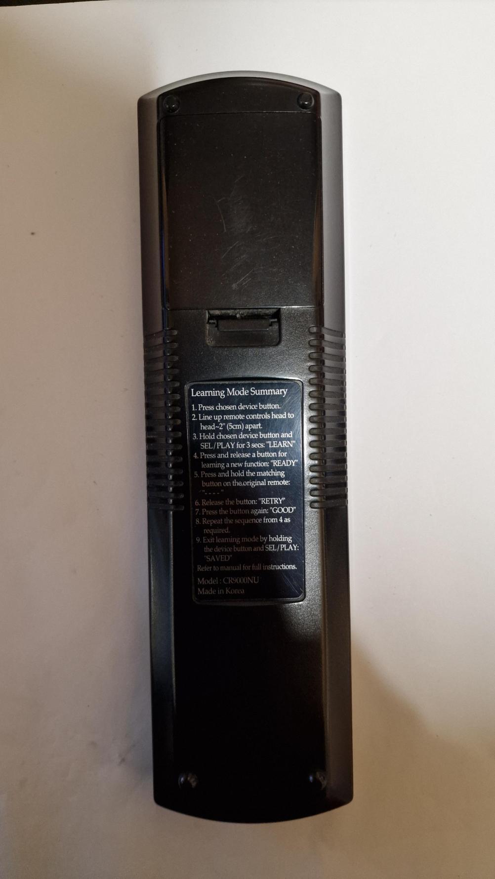 Arcam  CR9000NU Remote Control - Back Image