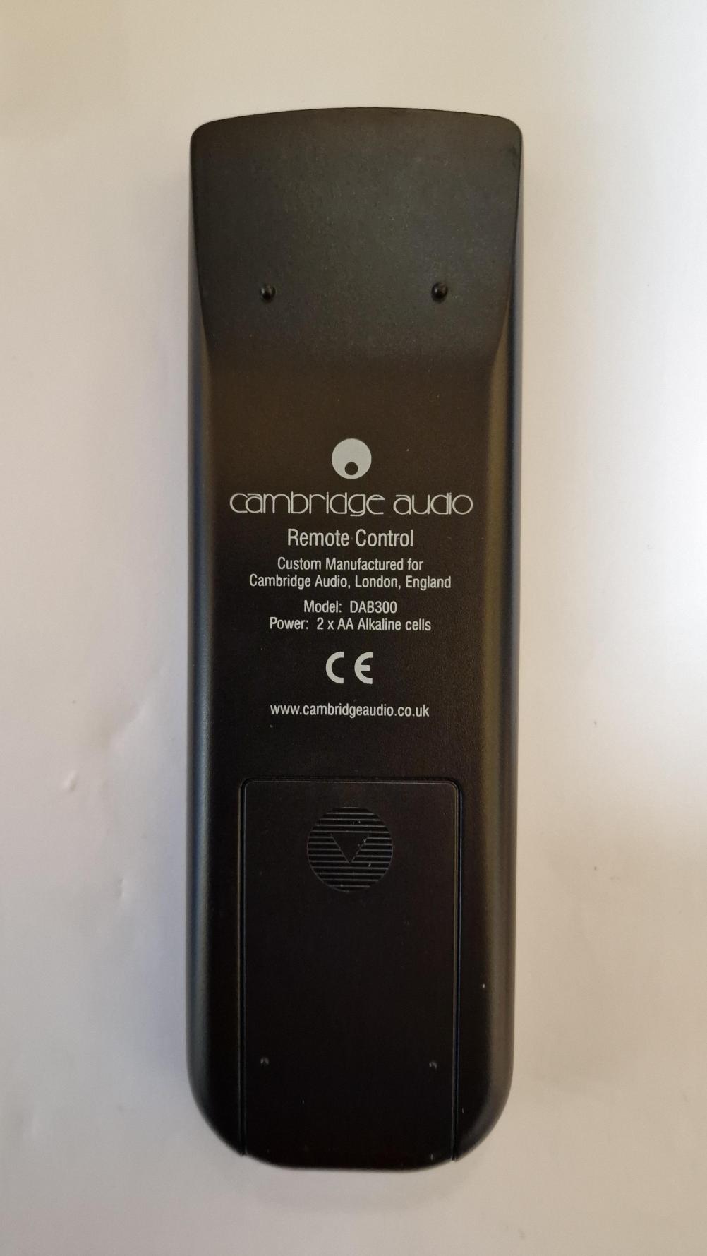 Cambridge  DAB300 Remote Control - Back Image