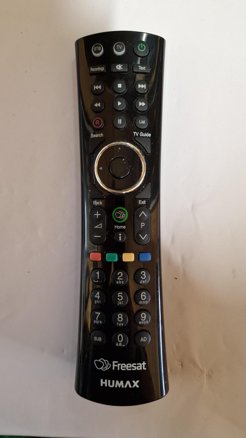 Humax Freesat  Remote Control - Front Image