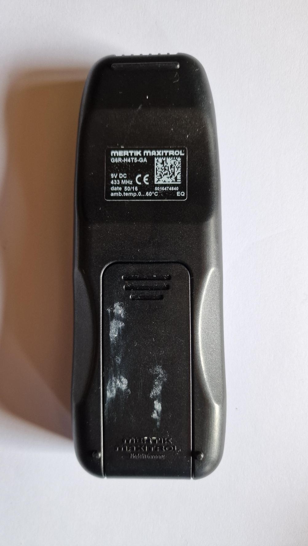 Gazco  Remote Control - Back Image