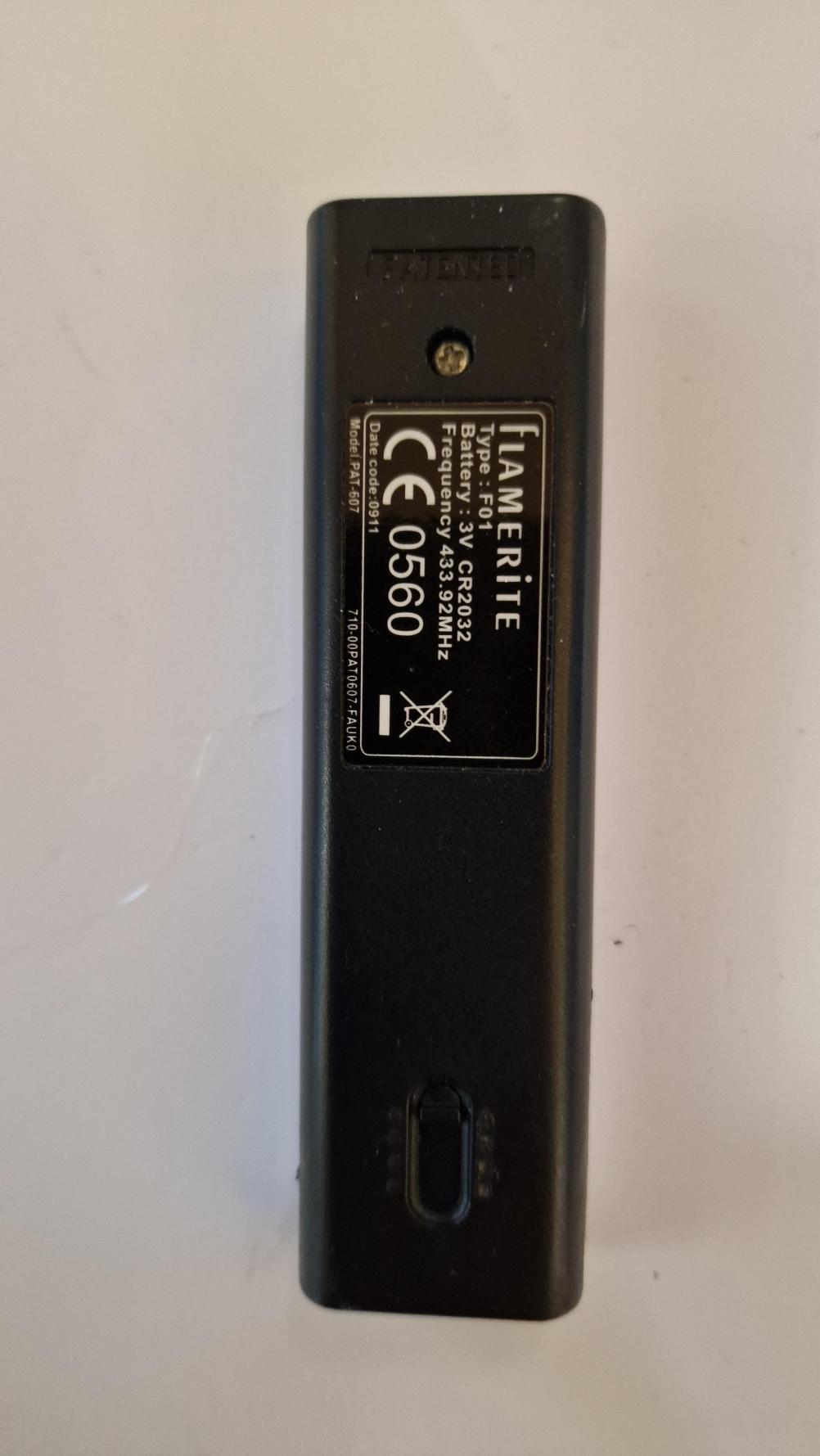 Flamerite  ce0560 Remote Control - Back Image