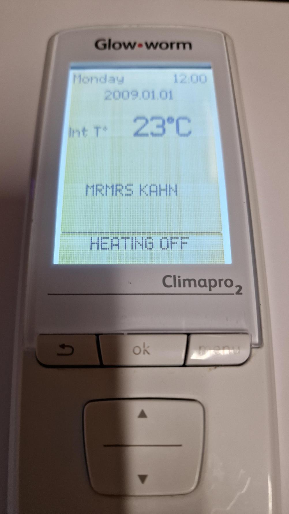 Glow worm climapro 2 RF Remote Control - Inside Image
