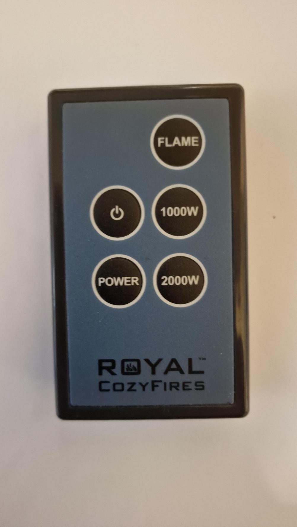 Royal  Cosy Fires Remote Control - Front Image