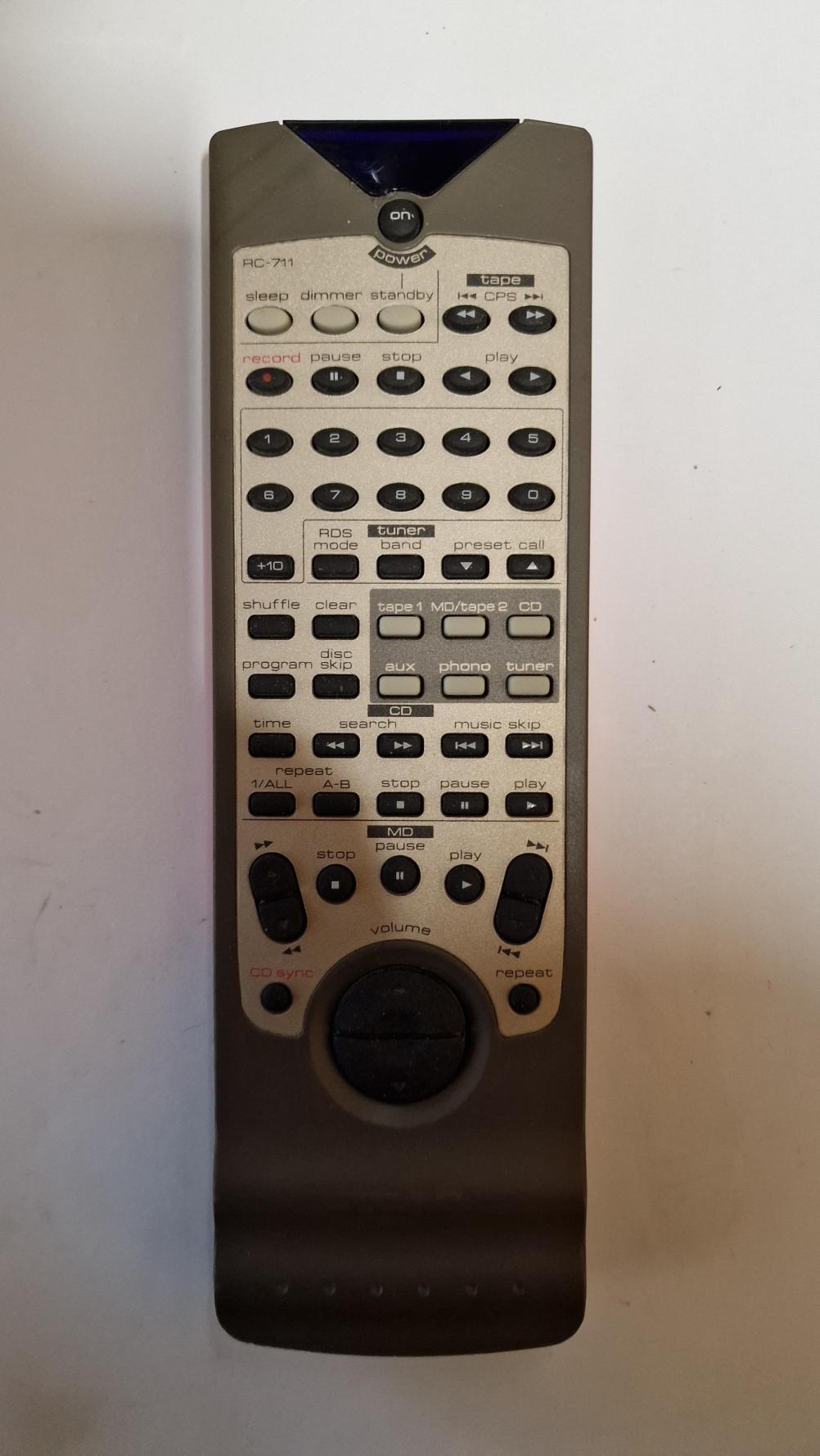 Teac RC-711 Remote Control - Front Image