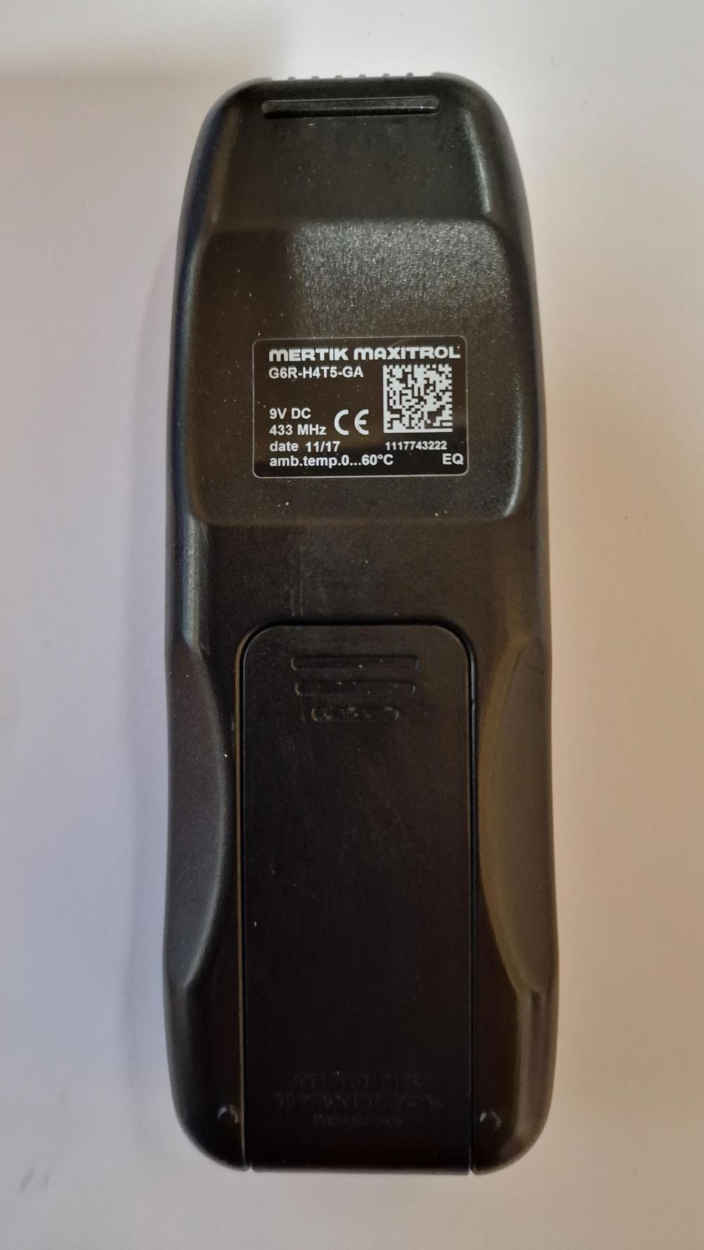 Gazco  Studio 2 Remote Control - Back Image