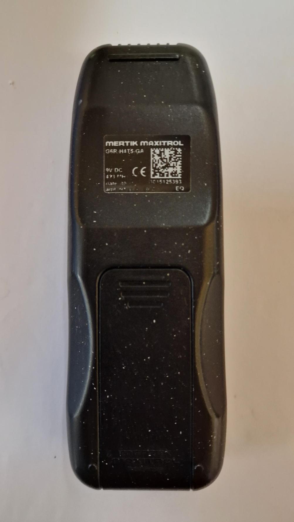 Mertik Maxitrol  G6R-H4T16 Remote Control - Back Image