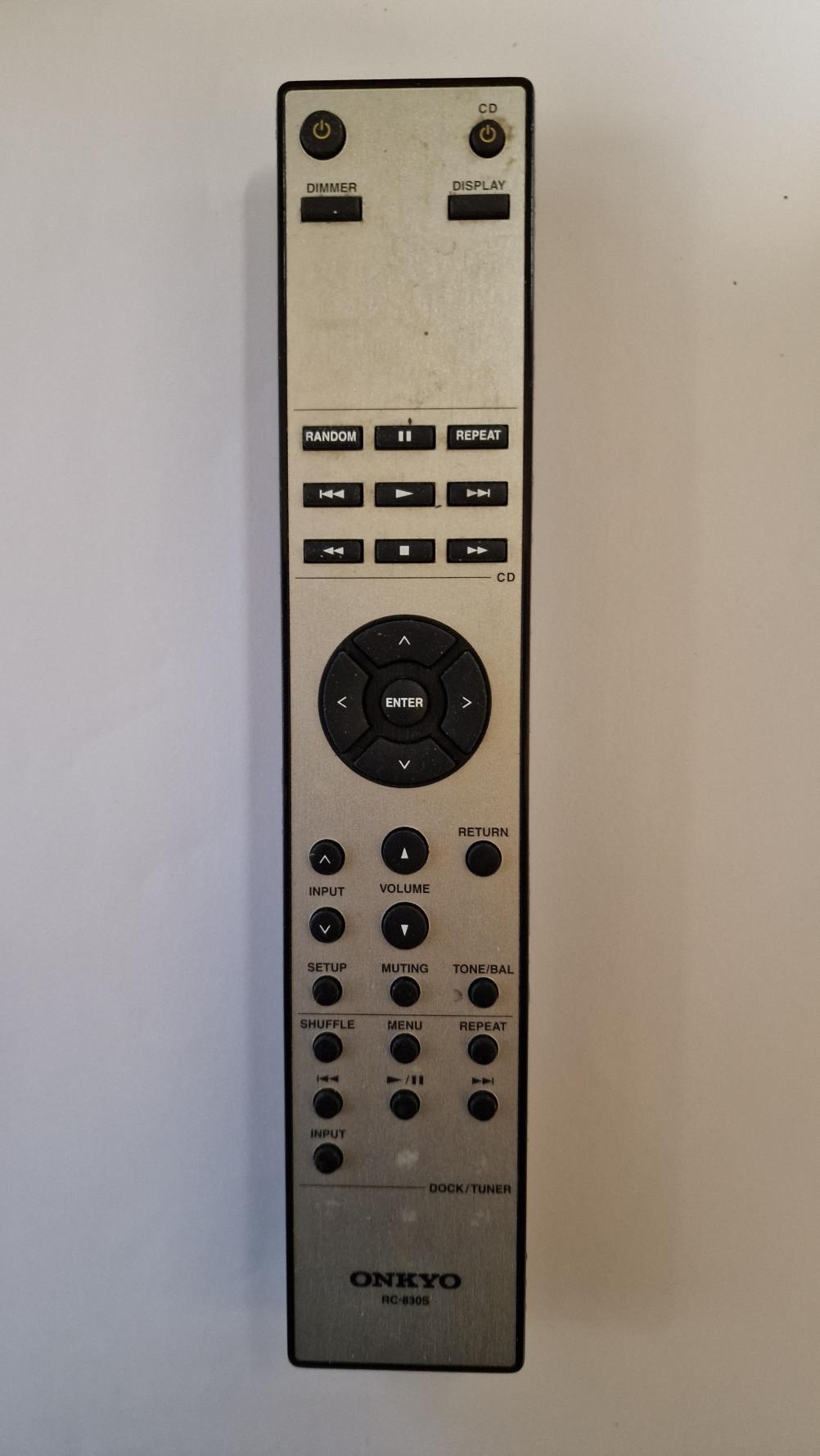 Onkyo  Remote Control - Front Image