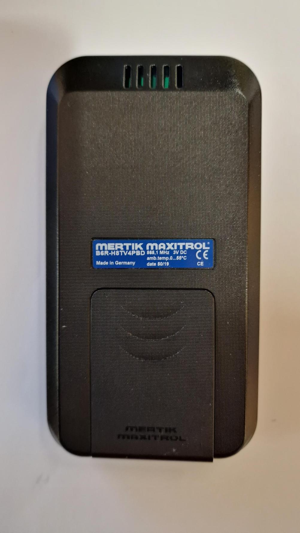 GAZCO STOVAX Remote Control - Back Image