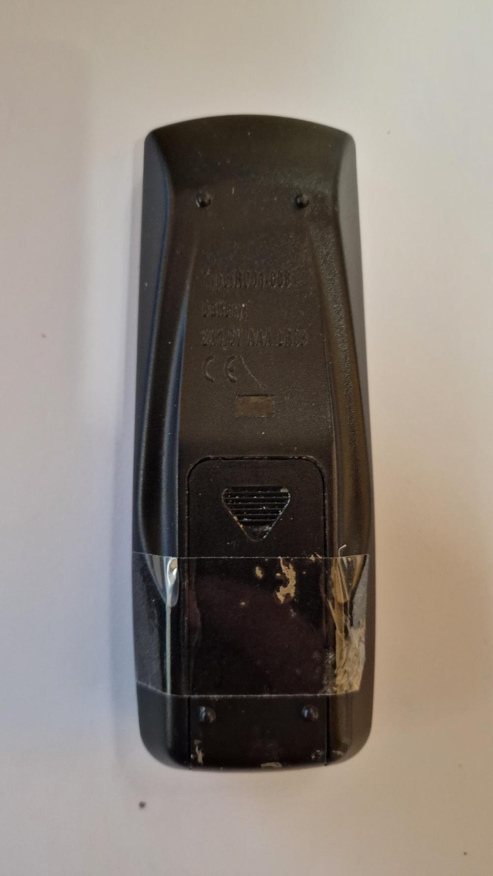 Winterwarm  RC01-008 Remote Control - Back Image