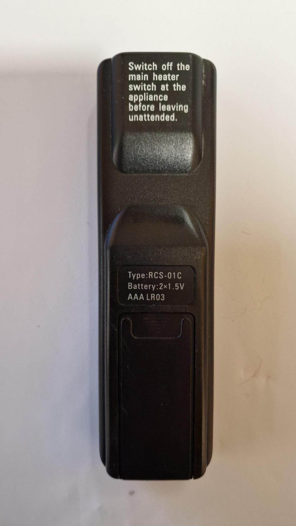 Rsc-01c  Remote Control - Back Image