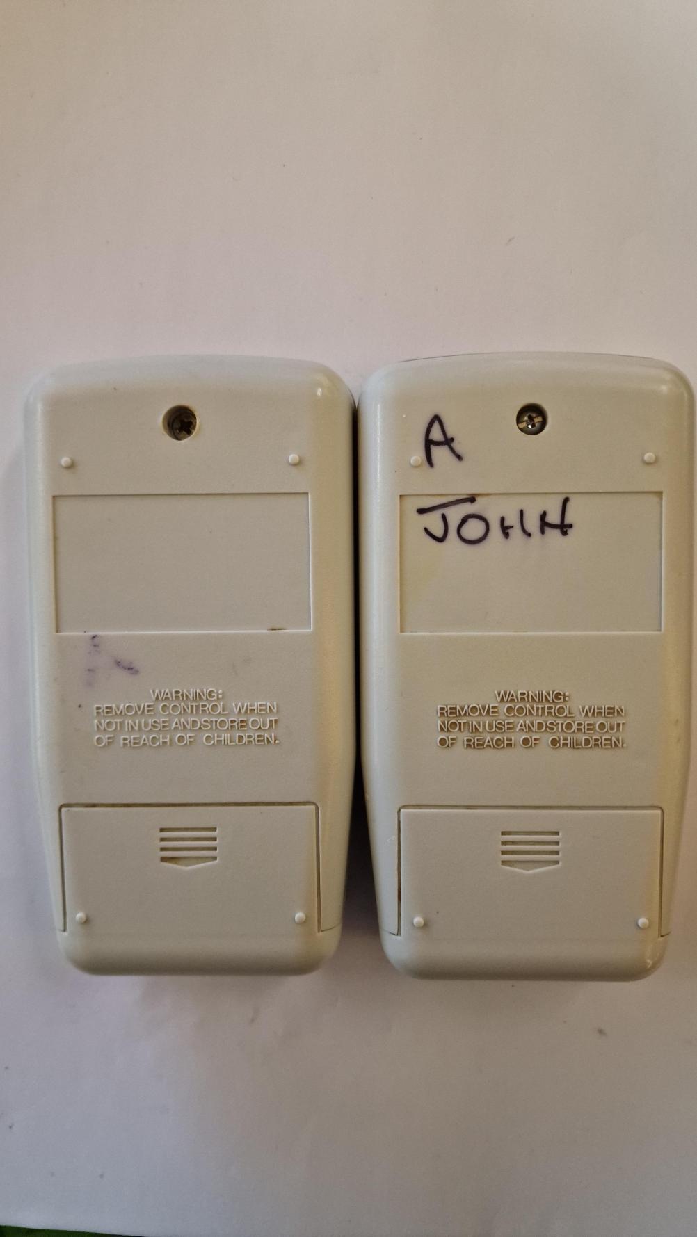 Sleepeezee  Remote Control - Back Image