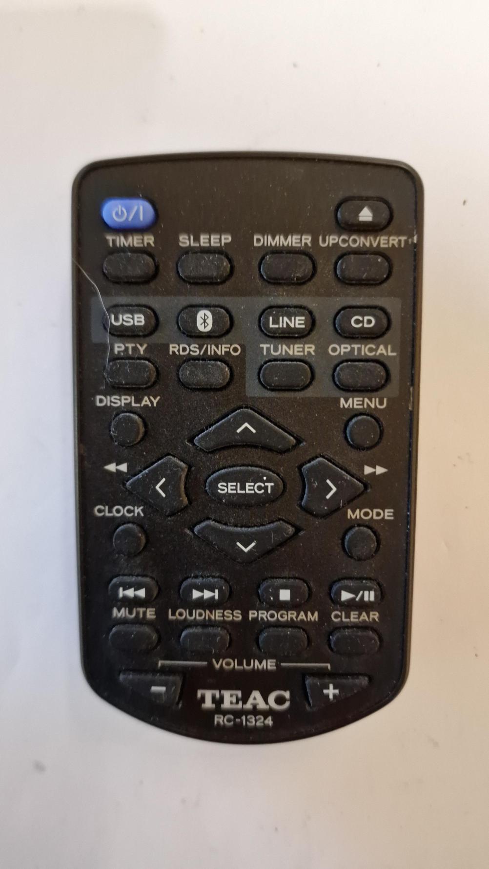 TEAC  Remote Control - Front Image