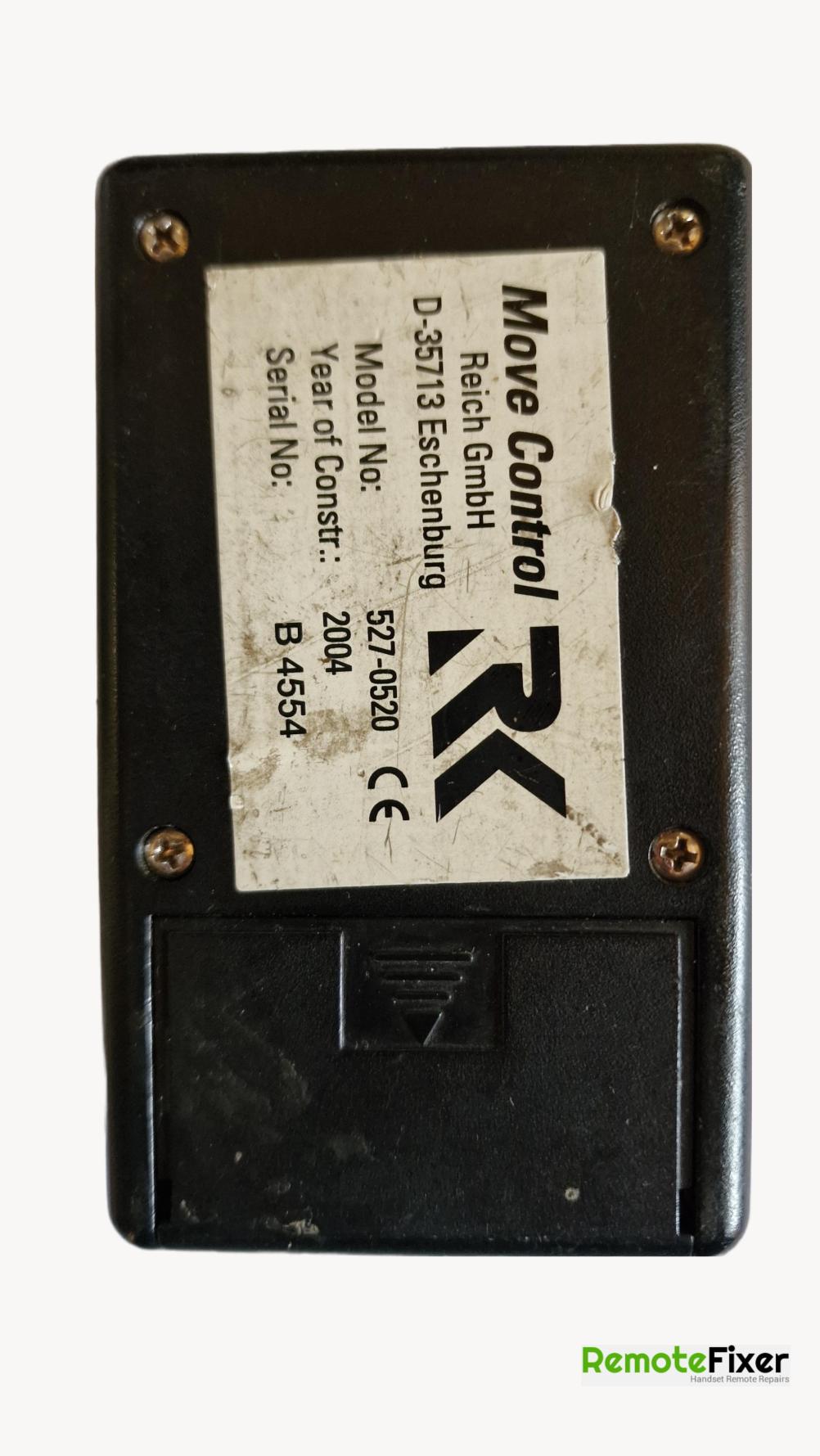 Reich  move control  Remote Control - Back Image